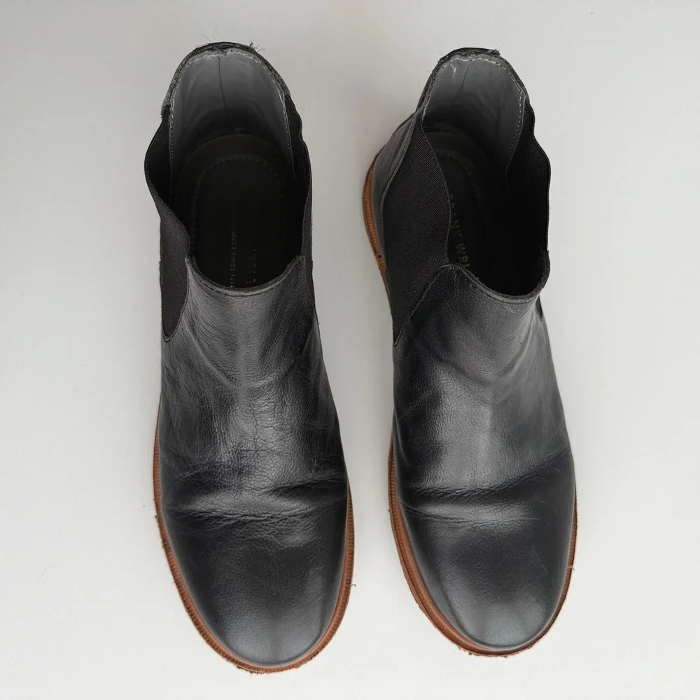 Frank Wright Law Pull On Black Chelsea‎ Boot EU 42 US 9